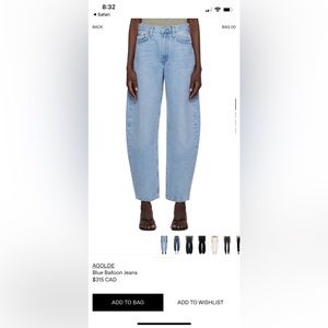 Agolde Balloon Jeans